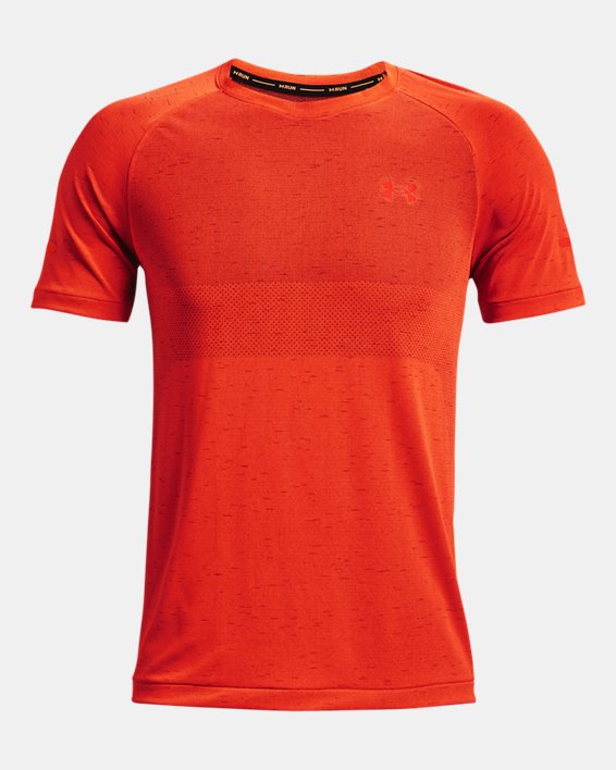 Men's UA Vanish Seamless Run Short Sleeve, Orange, pdpMainDesktop image number 7